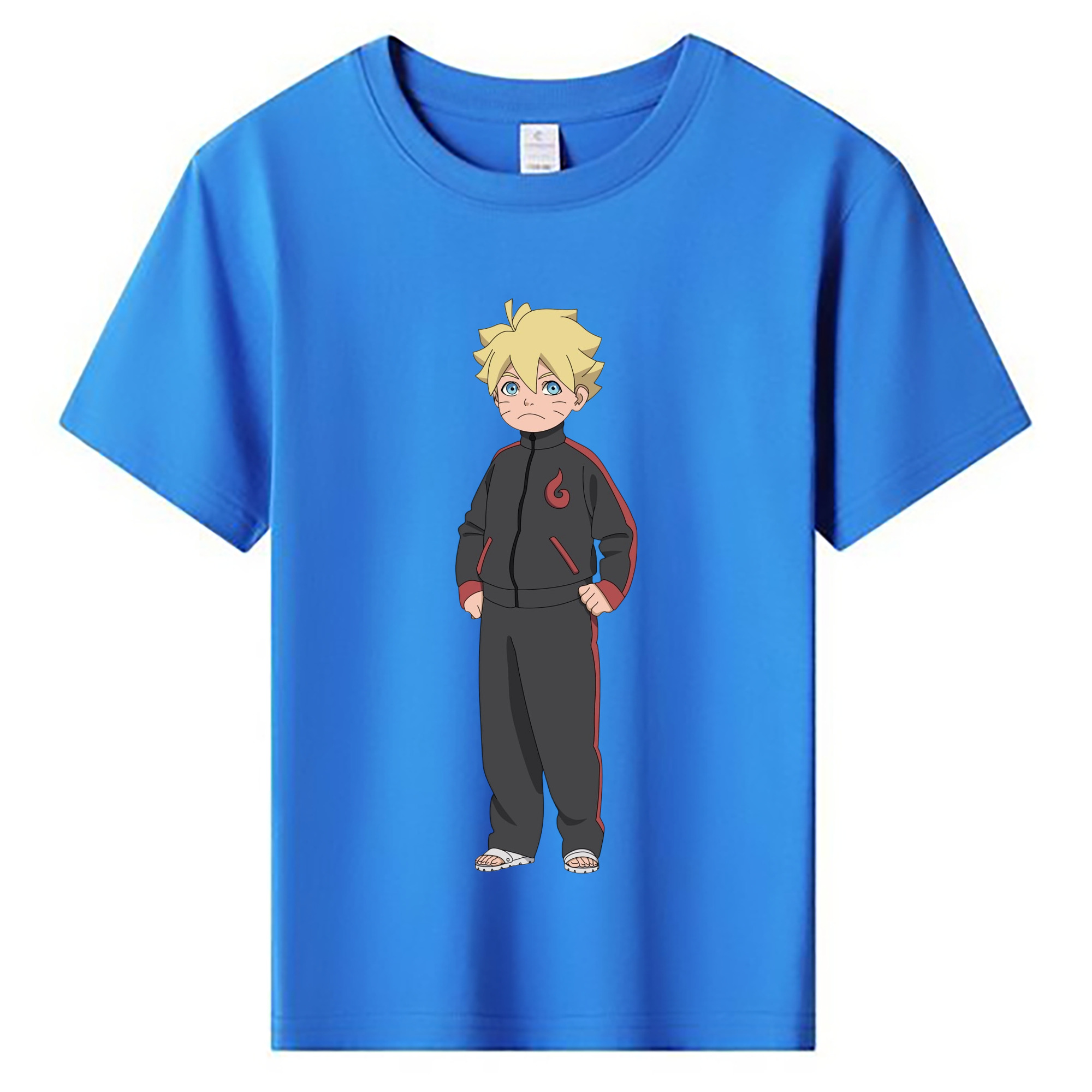 （画像用） NARUTO -ナルト- うずまき ボルト Uzumaki Boruto 綿100％キッズTシャツ（フロントプリント）